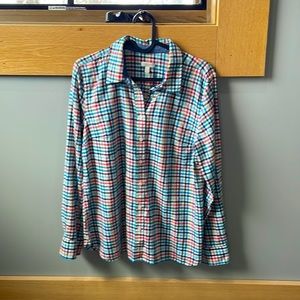 Talbots petites button down plaid shirt. Size Medium petite